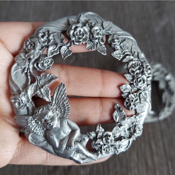 Vintage 1990-1993 Rawcliffe Pewter Potpourri Candle Jar Topper Lid Cover - Picture 6 of 6